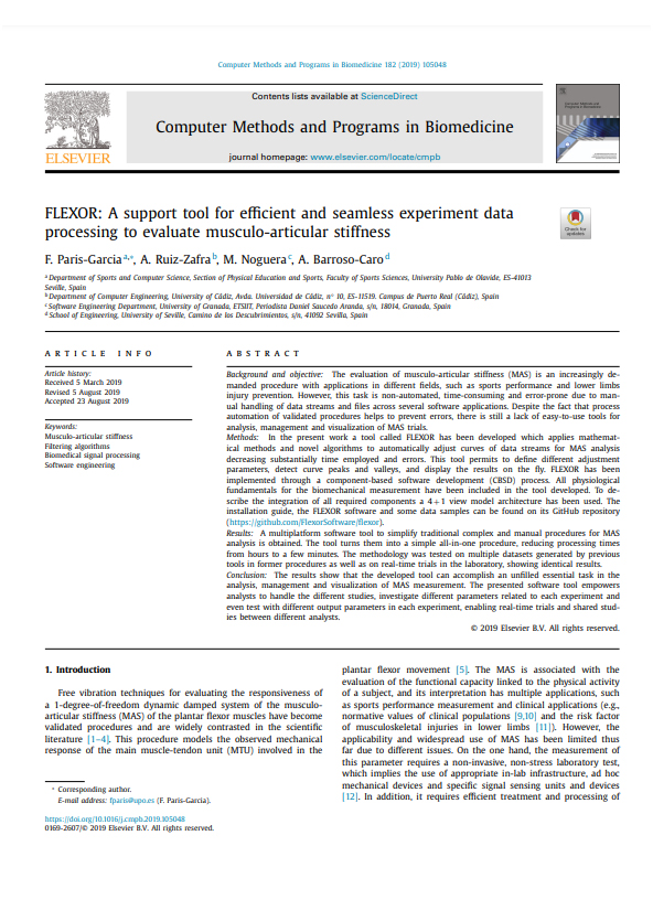 FLEXOR: A support tool for efficient and seamless experiment data processing to evaluate musculo-articular stiffness